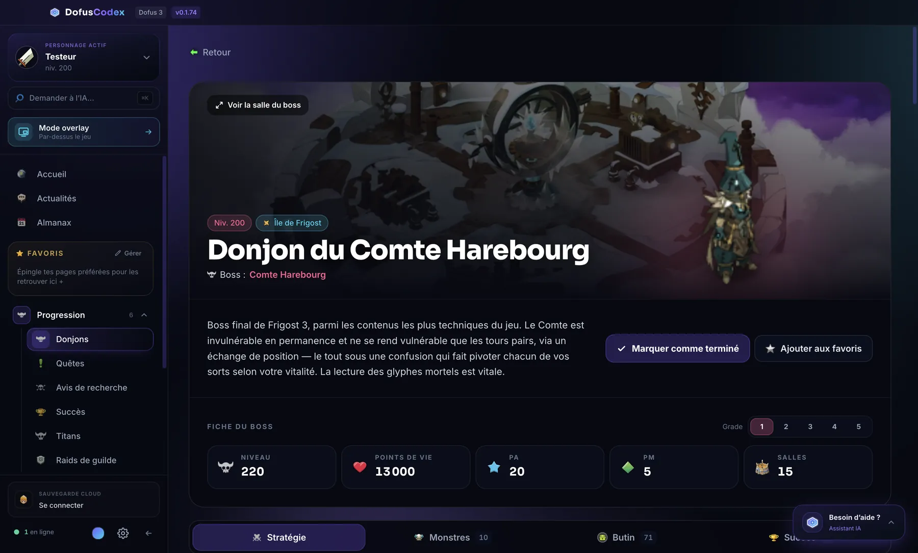 Fiche du donjon du Comte Harebourg